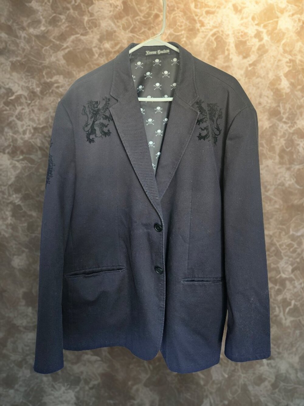 Extreme Couture Graphic Double Eagle Jacket, Men's XL | Goth Style